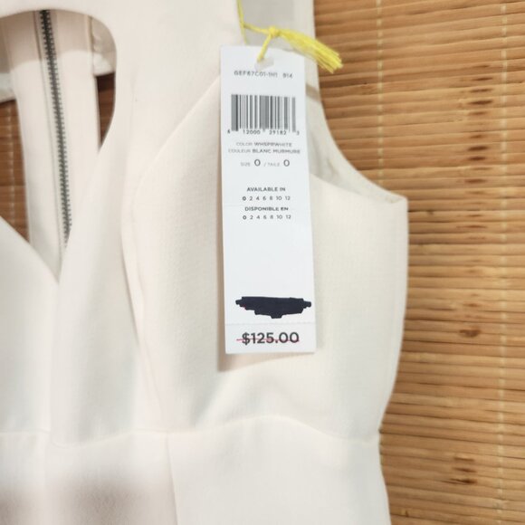 BCB Generation Dress Womens 0 Lined Sleeveless Whisper White New Reg $125.00 - Picture 11 of 11